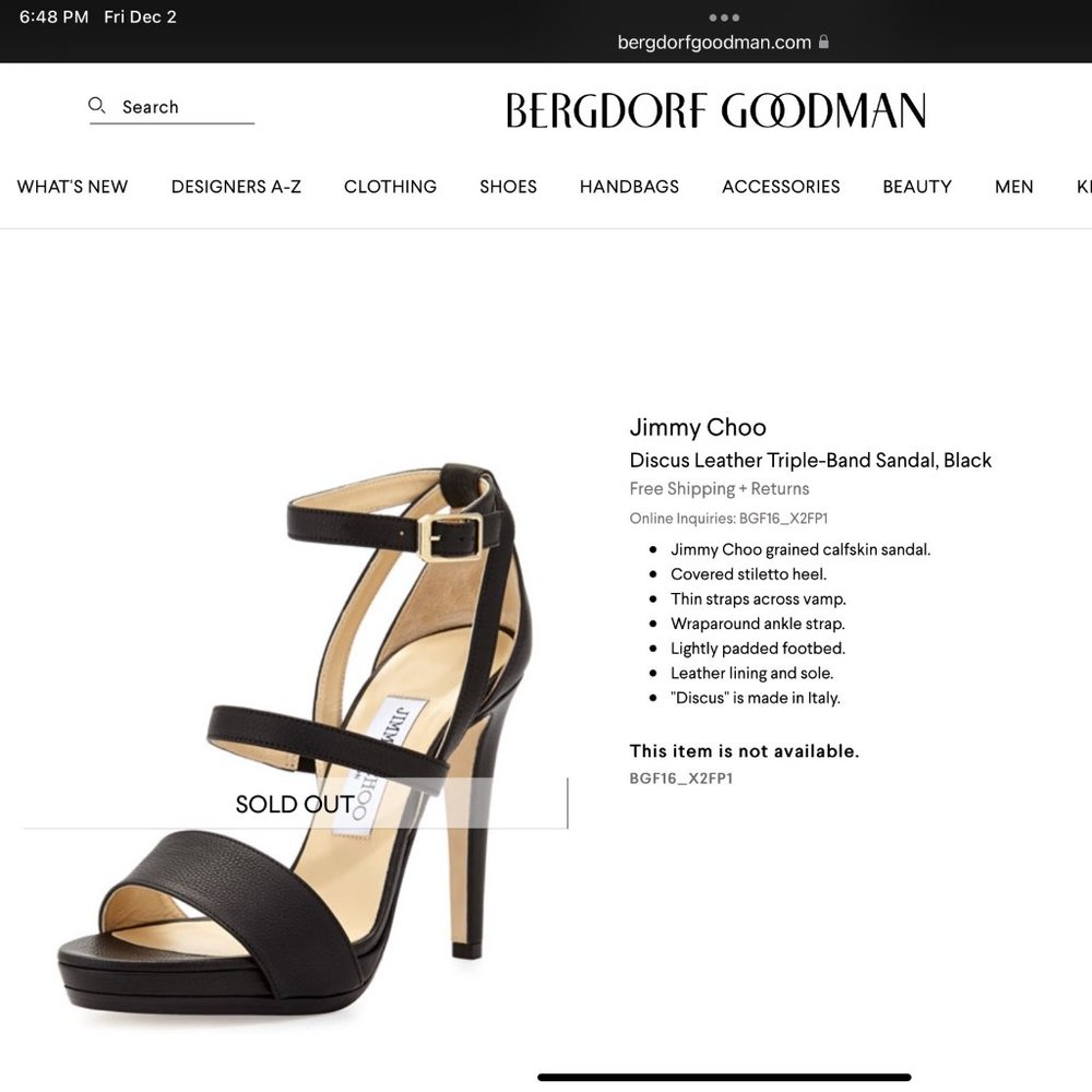 Jimmy Choo Triple-Band High Heel Sandals